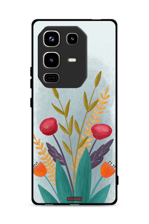 غطاء حماية لهاتف Infinix Note 50 Pro 4G برسومات نباتية