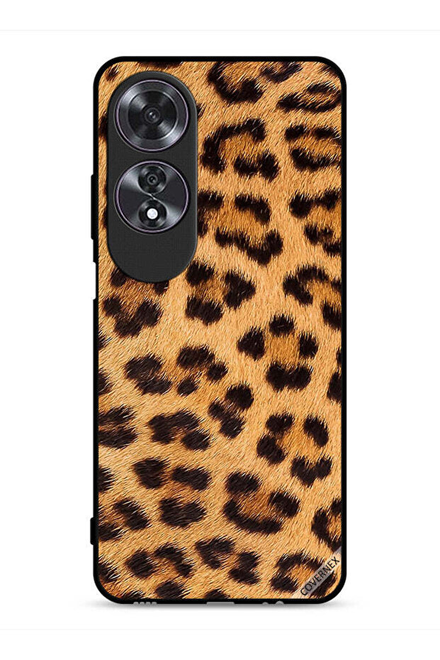 غطاء حماية لهاتف Oppo A60 بنقشة جلد النمر - 1