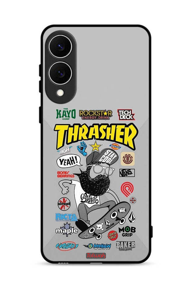 غطاء حماية لهاتف Samsung Galaxy S25 Edge بملصق Thrasher
