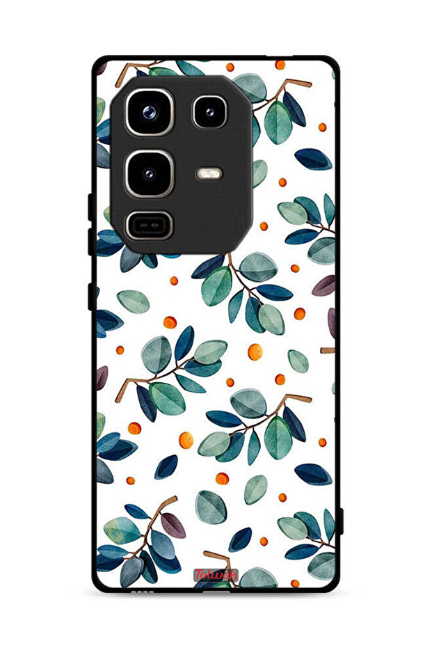 غطاء حماية لهاتف Infinix Note 50 Pro 4G بنقشة أوراق الشجر