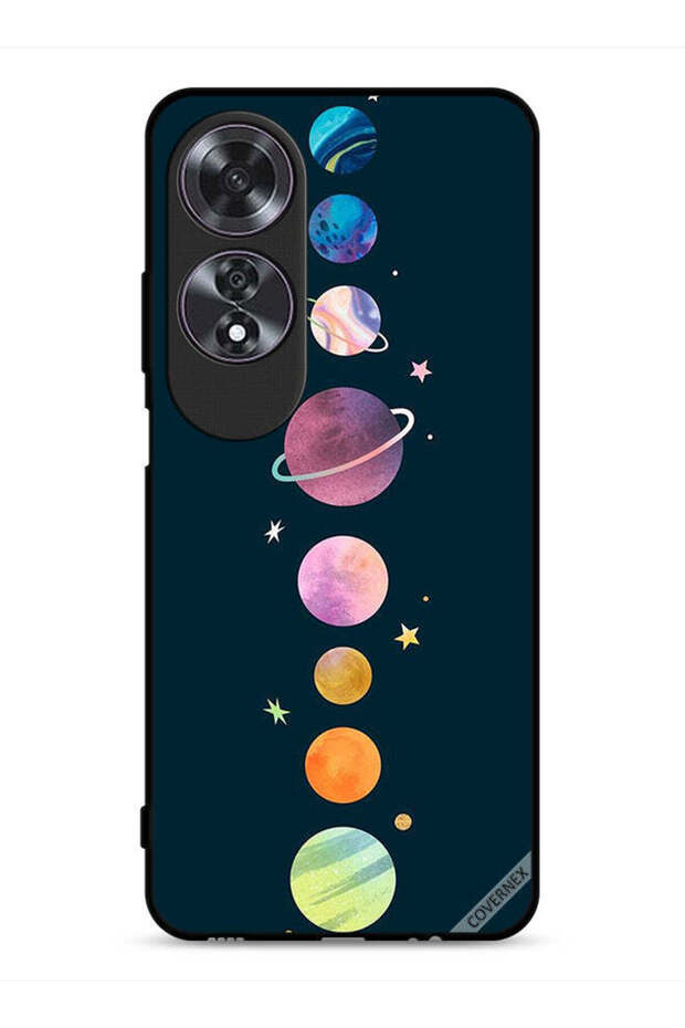 غطاء حماية لهاتف Oppo A60 بتصميم Planets In Row