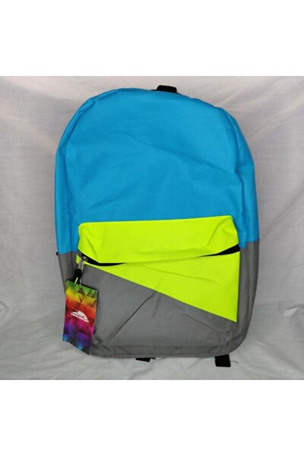 Backpack Blue Neon Green Grey