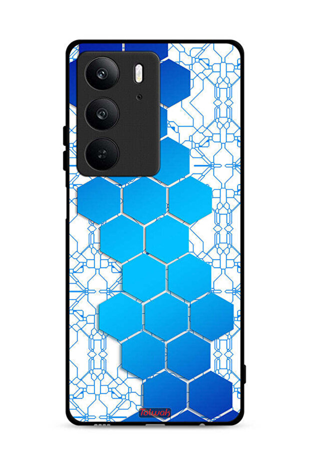 غطاء حماية لهاتف Realme C75 4G بشعار Honeycomb Hexagon Icon Networks
