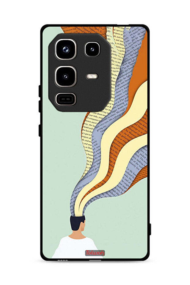 غطاء حماية لهاتف Infinix Note 50 Pro 4G - تصميم فني لبيانات العقل