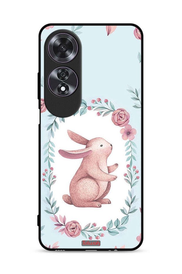 غطاء حماية لهاتف Oppo A60 على شكل أرنب