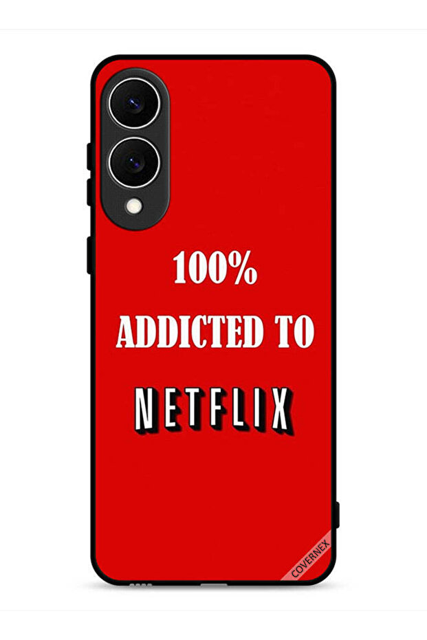 غطاء حماية لهاتف Samsung Galaxy S25 Edge، مدمن على Netflix بنسبة 100%