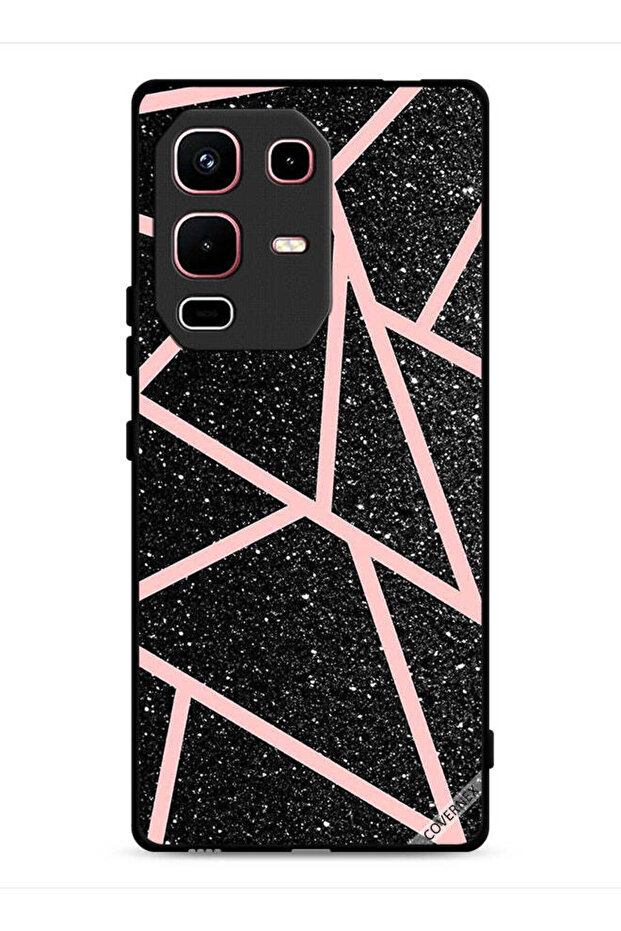 غطاء حماية لهاتف Infinix Note 50s بنقشة لامعة ومسارات - 1