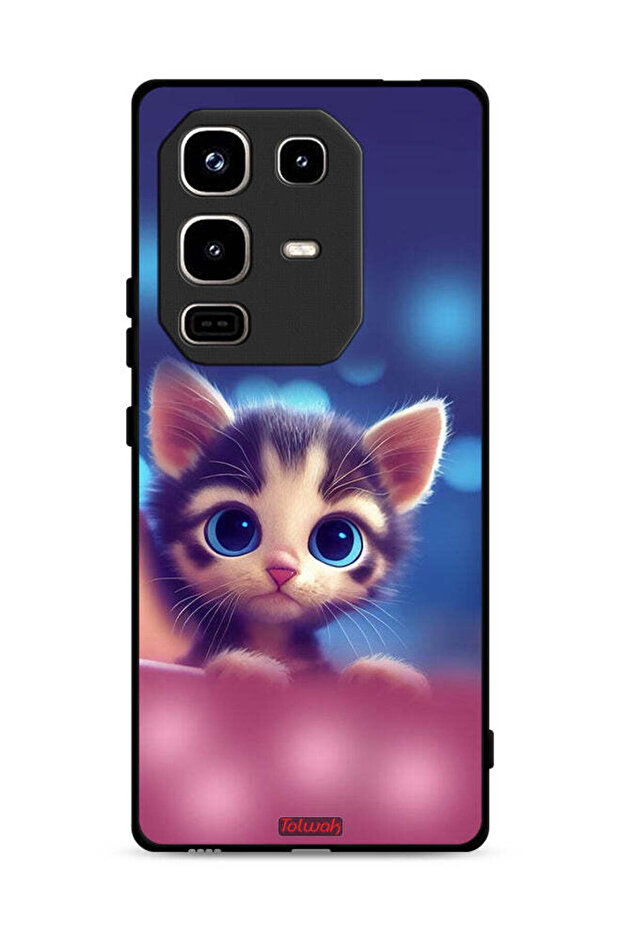 غطاء حماية لجهاز Infinix Note 50 Pro 4G بتصميم قطة صغيرة
