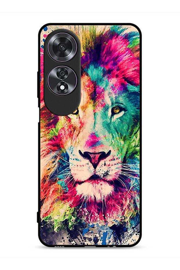 غطاء حماية Oppo A60 بتصميم رسمة الأسد