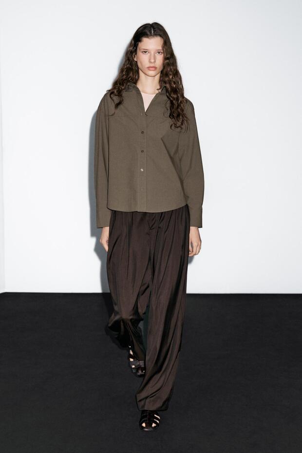 Dikiş detaylı %100 pamuklu gömlek - 2