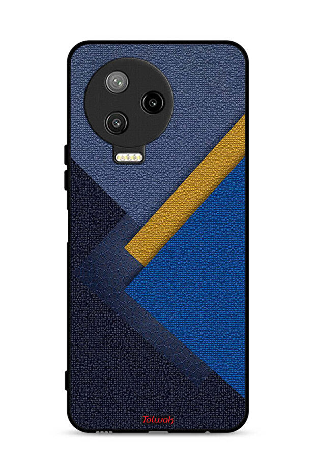 غطاء حماية جلدي بنقشة مثلثات لهاتف Infinix Note 12 Pro 4G