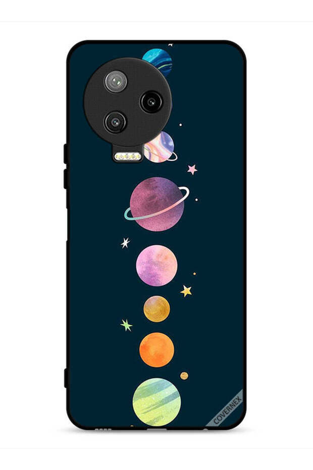 غطاء حماية لجهاز Infinix Note 12 Pro 4G بتصميم Planets In Row