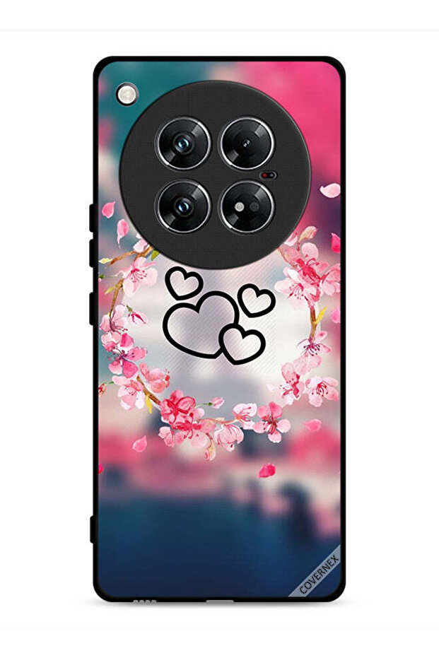 غطاء حماية لهاتف Infinix Zero 40 بتصميم قلوب ومشبك فني