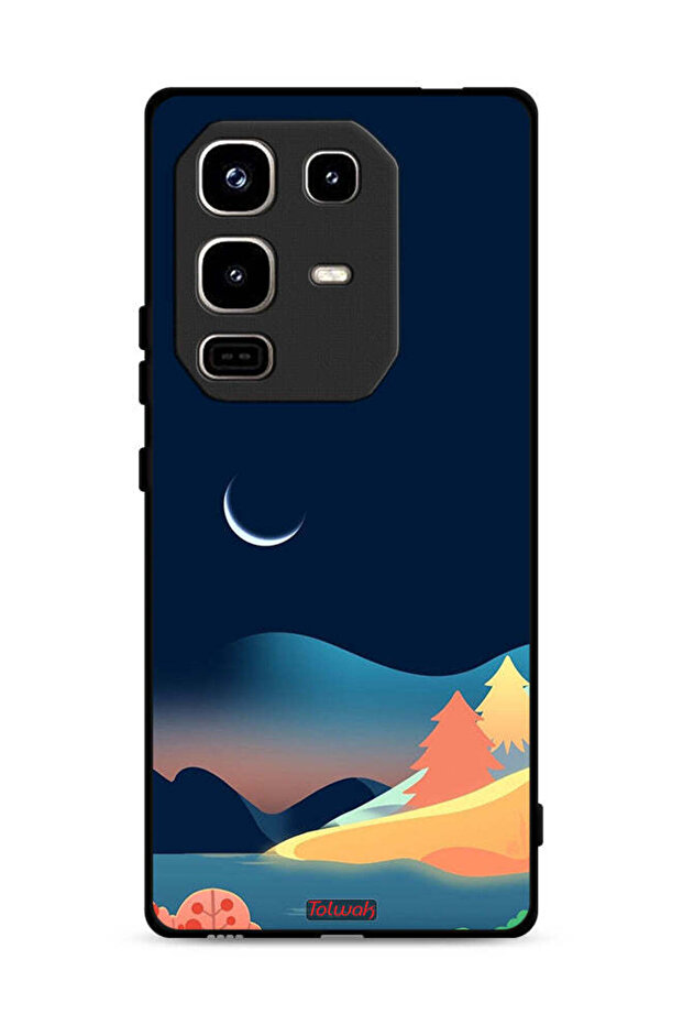 غطاء حماية لهاتف Infinix Note 50 Pro 4G برسم تجريدي للقمر