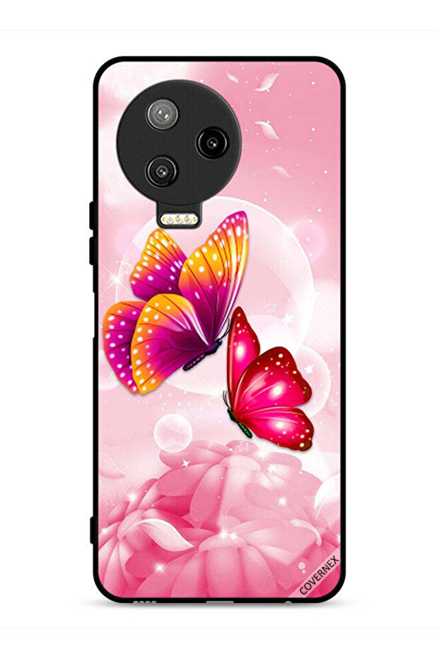 غطاء حماية لهاتف Infinix Note 12 Pro 4G بنقشة فراشات لطيفة