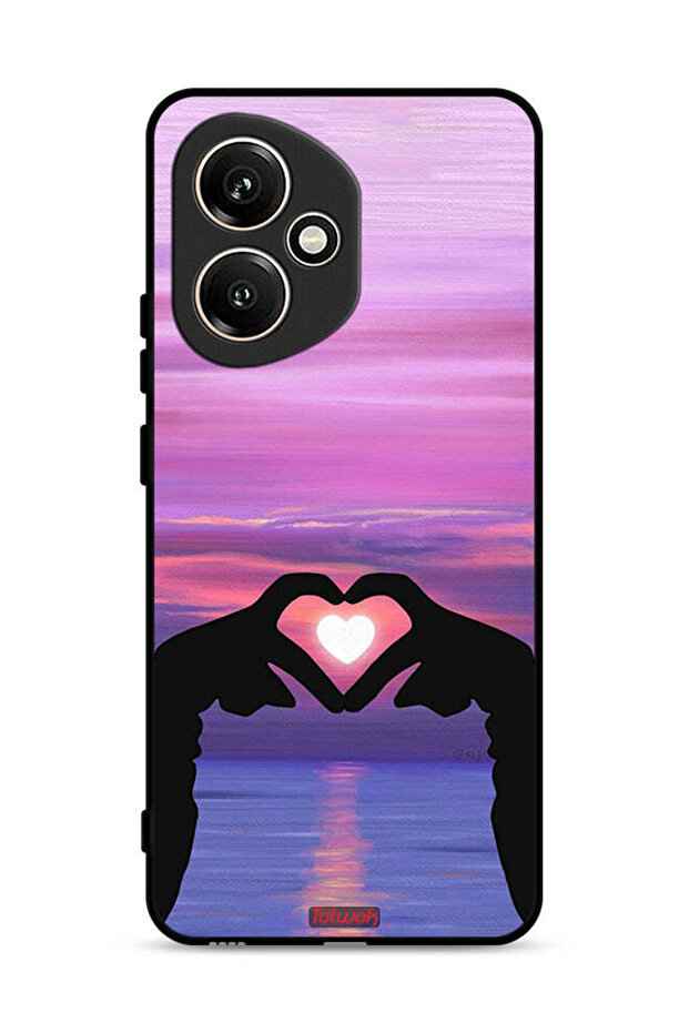 غطاء حماية لهاتف Honor 400 بتصميم قلب وقمر