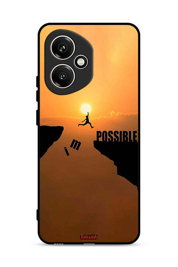 غطاء حماية لهاتف Honor 400 مطبوع عليه عبارة "أنا ممكن"