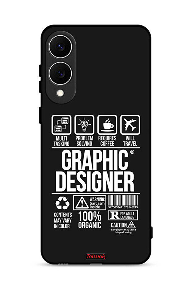 غطاء حماية لهاتف Samsung Galaxy S25 Edge، ملصق مصمم جرافيكي