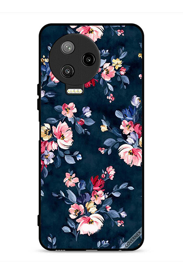 غطاء حماية لهاتف Infinix Note 12 Pro 4G مزين برسومات زهور مرسومة يدويًا