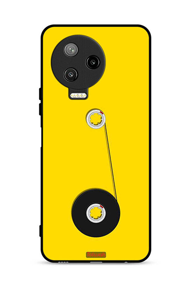 غطاء حماية لهاتف Infinix Note 12 Pro 4G برسومات عجلة الكاسيت