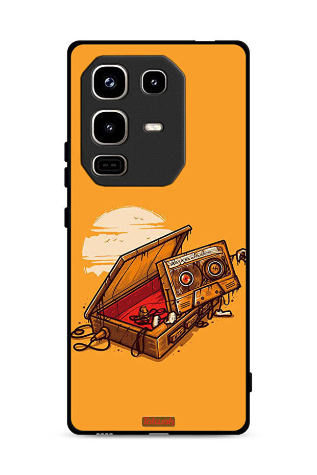 غطاء حماية لهاتف Infinix Note 50 Pro 4G بتصميم شريط كاسيت وشريط لاصق