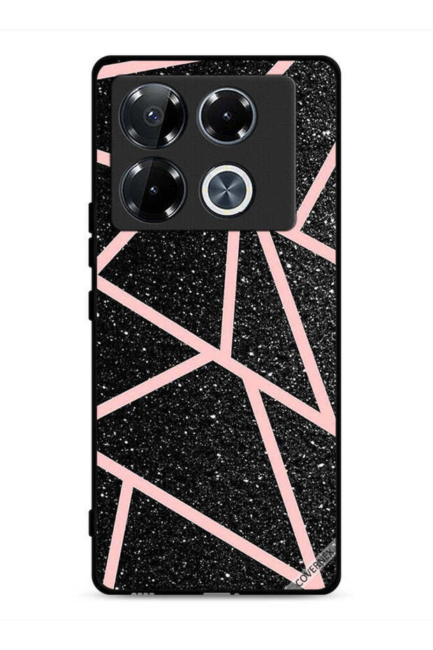 غطاء حماية لهاتف Infinix Note 40 Pro Plus 5G بنقشة لامعة ومسارات - 1