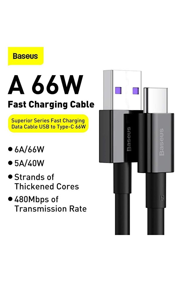 كابل شحن USB Type-C إلى Type-C بطول 1 متر – أسود - 2