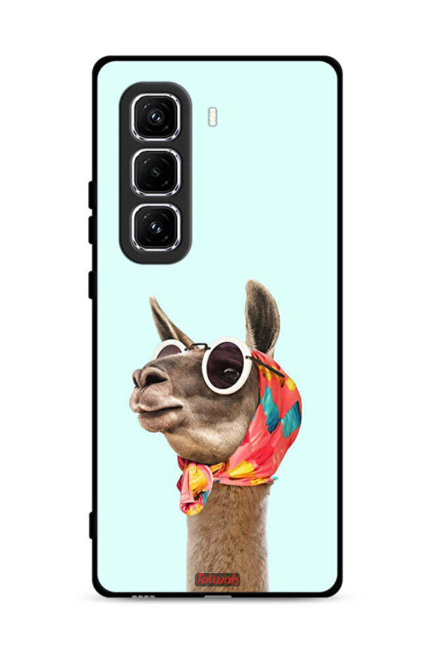 غطاء حماية لهاتف Infinix Hot 50 Pro 4G بلون جمل أنيق وجذاب