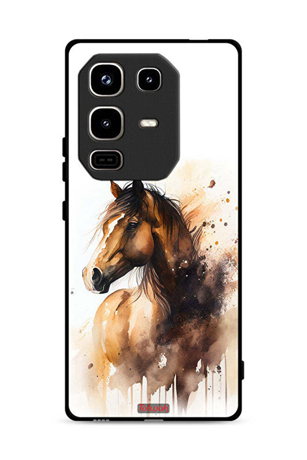 غطاء حماية لهاتف Infinix Note 50 Pro 4G، رسمة حصان تجريدية