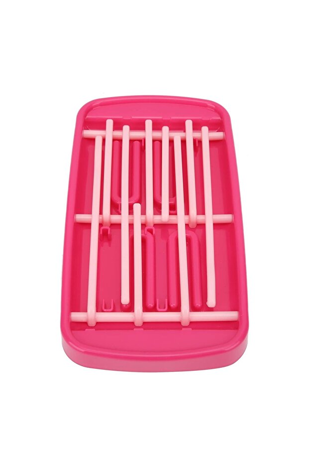 Cooper Foldable Feeding Bottle Drying Rack with 9 Branches - pink
