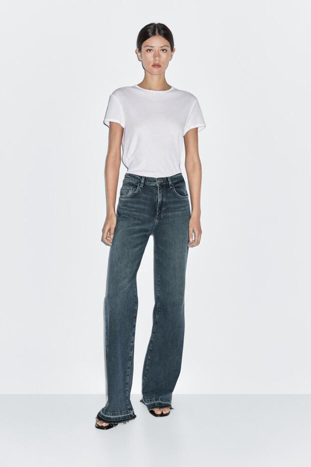 Orta bel İspanyol paça jean - 1