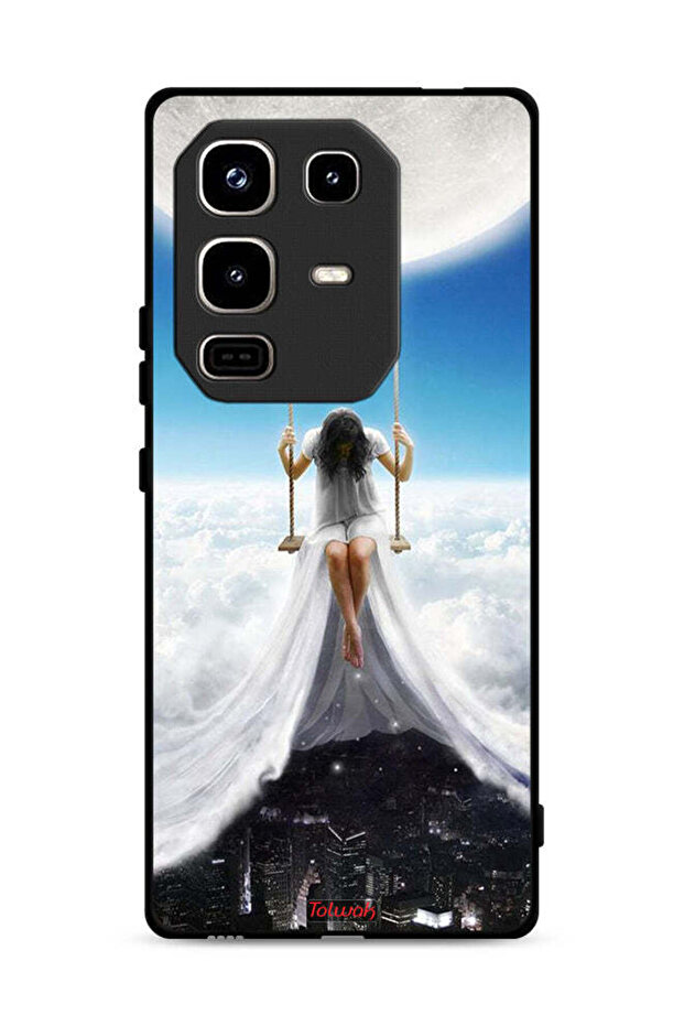 غطاء حماية لهاتف Infinix Note 50 Pro 4G بطبعة فن مدينة الغيوم القمرية
