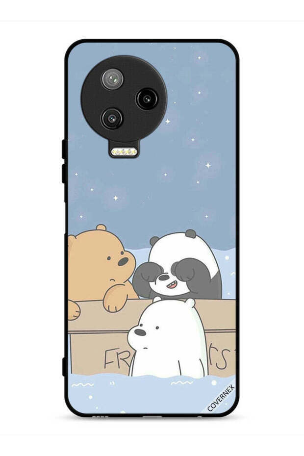 غطاء حماية لهاتف Infinix Note 12 Pro 4G بتصميم Bear Friends