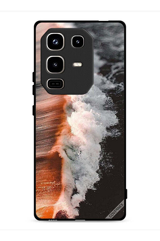 غطاء حماية لجهاز Infinix Note 50 Pro 4G بتصميم موجة مياه البحر