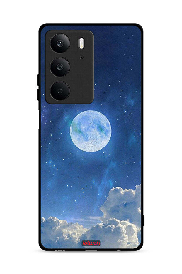 غطاء حماية لهاتف Realme C75 4G بتصميم غيوم القمر