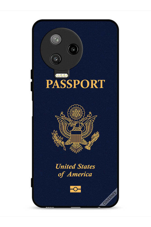 Infinix Note 12 Pro 4G Protective Case Cover Usa Passport Pattern