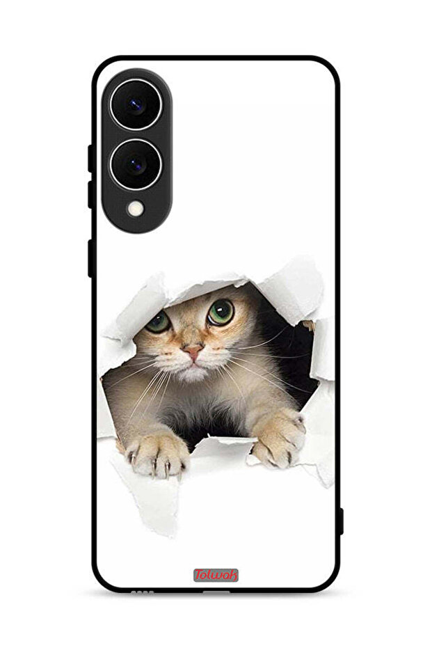 غطاء حماية لهاتف Samsung Galaxy S25 Edge بتصميم قطة