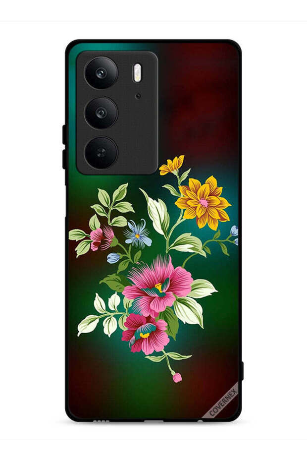 غطاء حماية لهاتف Realme C75 4G بنقشة زهور عالية الدقة