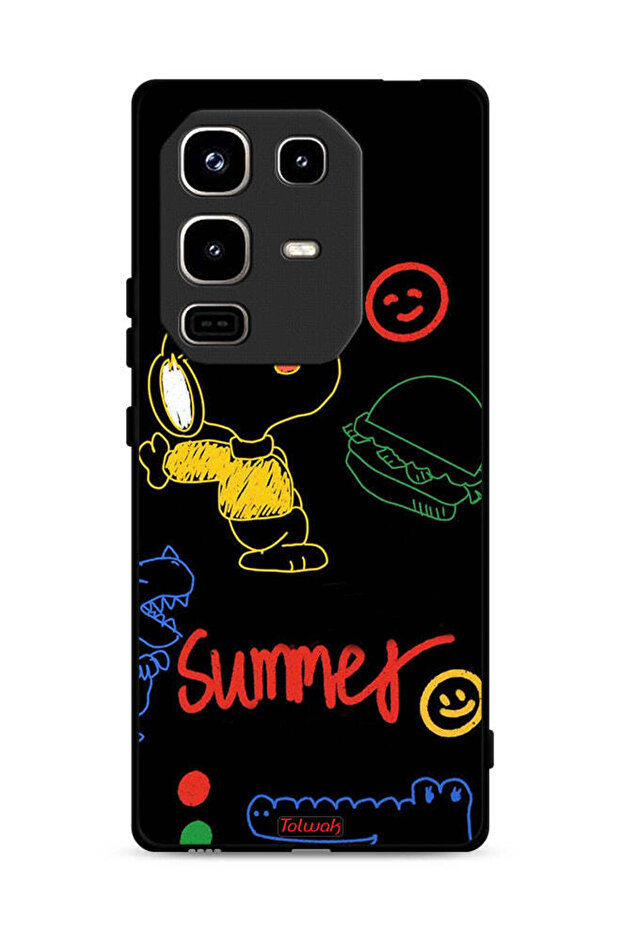 غطاء حماية لهاتف Infinix Note 50 Pro 4G بملصق صيفي
