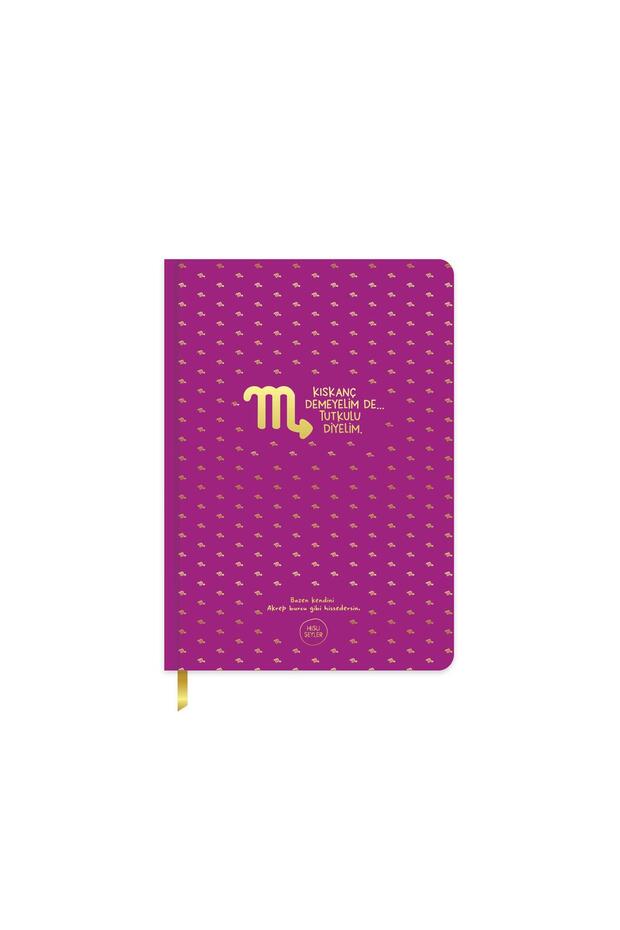 A5 96 Yp.Lined Hard Cover Hardcover Notebook-Scorpio