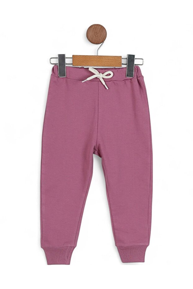 Kız Çocuk Basic Mevsimlik Brode Dantel Yakalı, Oversize, Kolu Fırfırlı, Şık Eşofman Takımı - 4