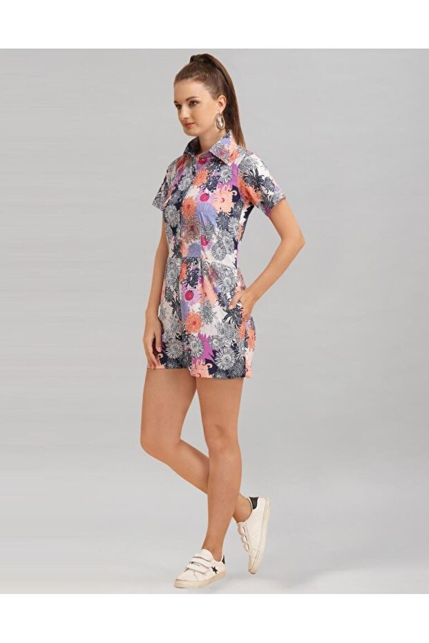 Multicolour Printed Jumpsuit - 1