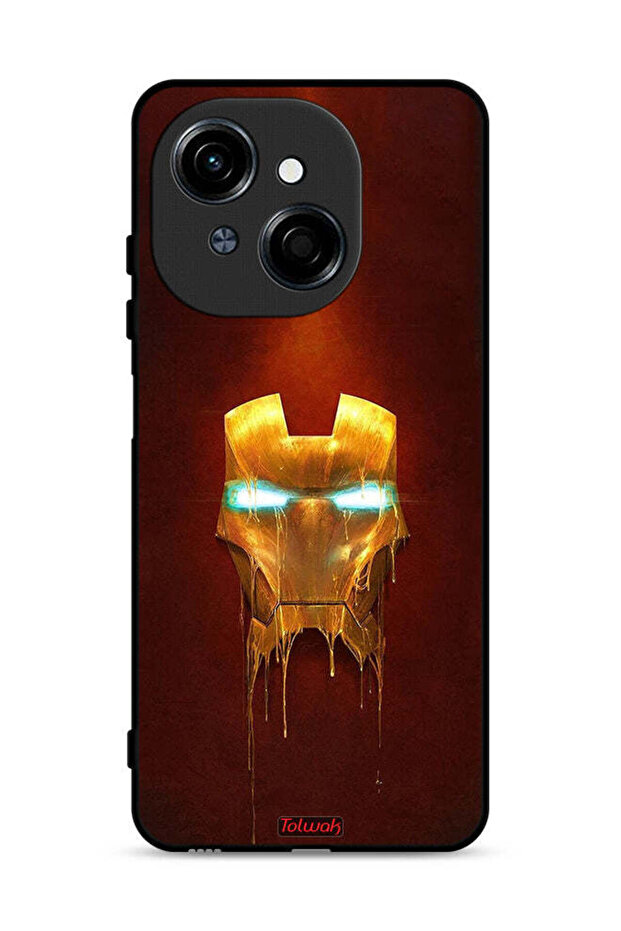 غطاء حماية لهاتف Tecno Spark Go 1S 4G بطبعة Iron Man Marvel Comics
