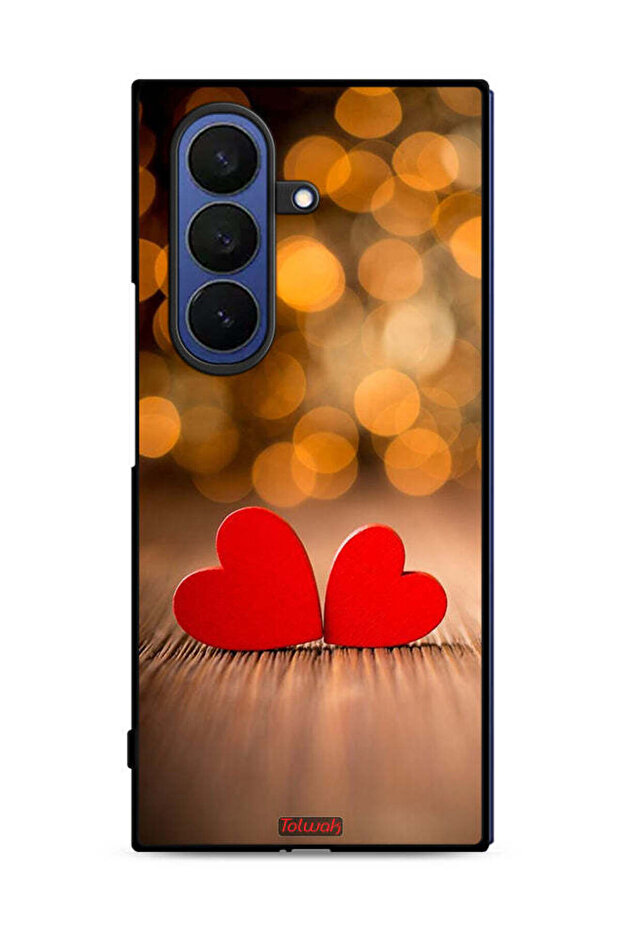 Samsung Galaxy Z Fold7 Protective Case Cover Two Beautiful Hearts