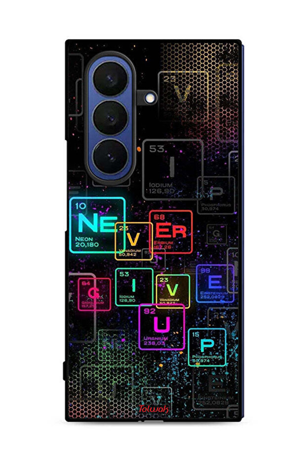 غطاء حماية لهاتف Samsung Galaxy Z Fold7، فن Never Give Up