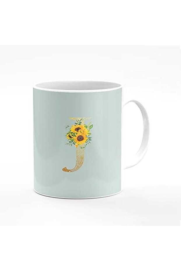 Designer Printed Coffee Mug 11oz Ceramic Personalised Gift Mugs Cup - Custom Monogram Init