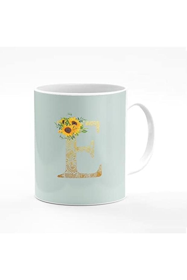 Designer Printed Coffee Mug 11oz Ceramic Personalised Gift Mugs Cup - Custom Monogram Init