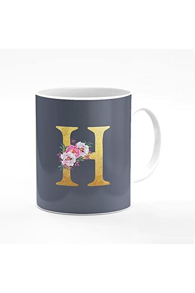 Designer Printed Coffee Mug 11oz Ceramic Personalised Gift Mugs Cup - Custom Monogram Init