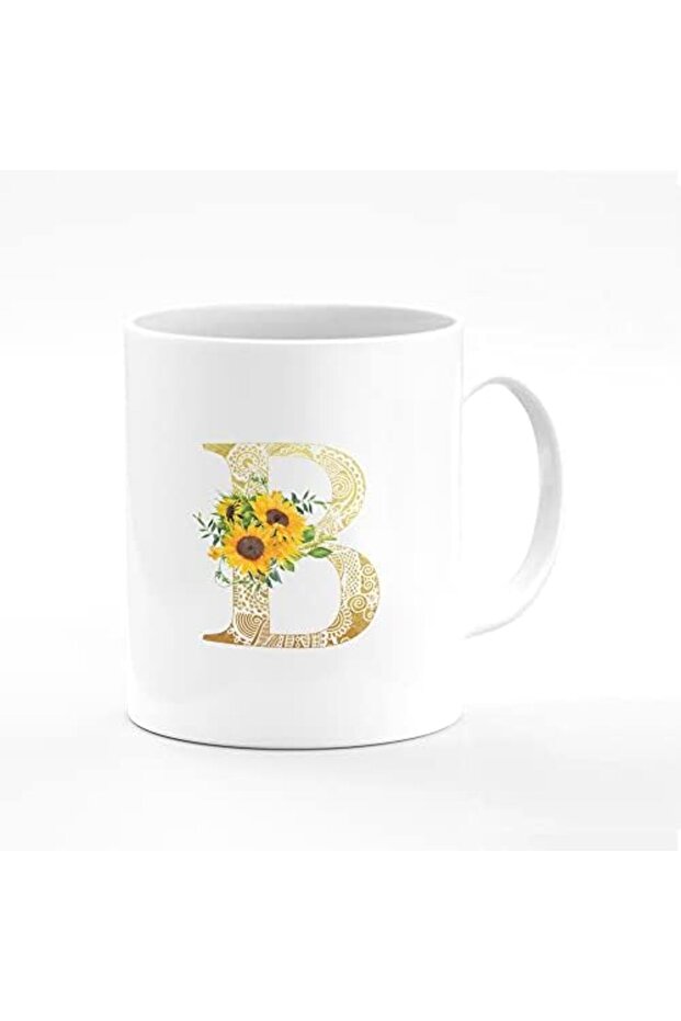 Designer Printed Coffee Mug 11oz Ceramic Personalised Gift Mugs Cup - Custom Monogram Init