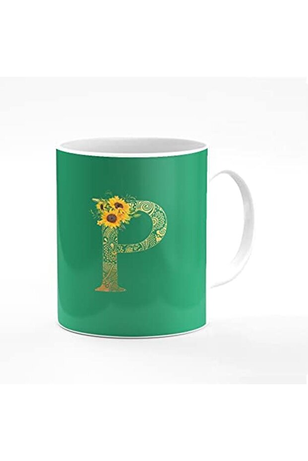 Designer Printed Coffee Mug 11oz Ceramic Personalised Gift Mugs Cup - Custom Monogram Init